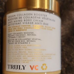TRULY Vegan Collagen Booster Anti-Aging Body Cream - Gold and White